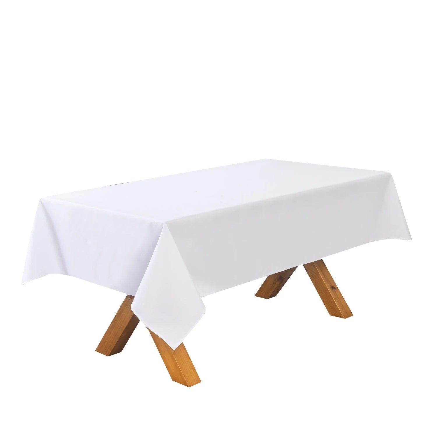 Waterproof Tablecloth 55"x79" (140x200 cm) – White Spill-Proof Table Cover for Dining, Kitchen & Outdoor Parties
