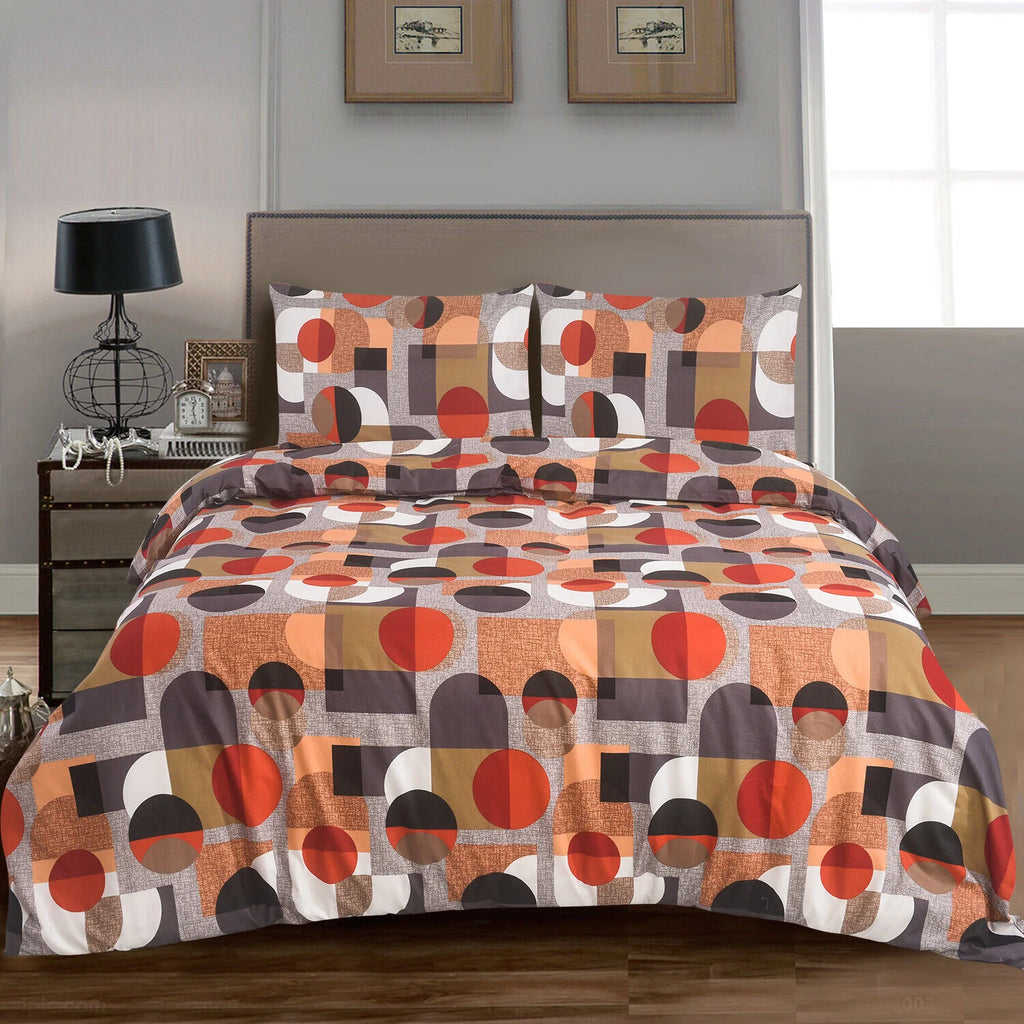 4PCS Marble Pattern Duvet Cover Set with Pillowcases & Fitted Sheet – Soft Microfiber Bedding Set