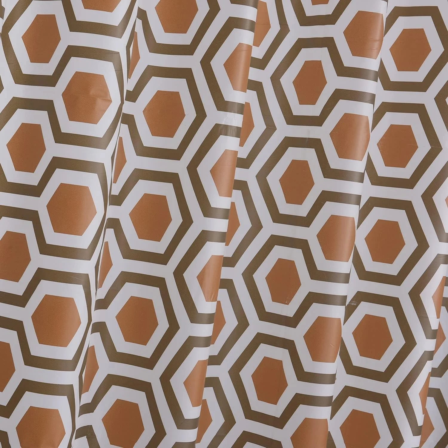 Waterproof Shower Curtain 180×180 cm – Machine Washable, Stitched Steel Eyelets, Includes 12 Hooks | Mildew-Resistant Bathroom Curtain