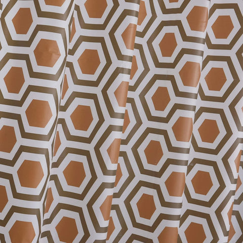 Waterproof Shower Curtain 180×180 cm – Machine Washable, Stitched Steel Eyelets, Includes 12 Hooks | Mildew-Resistant Bathroom Curtain