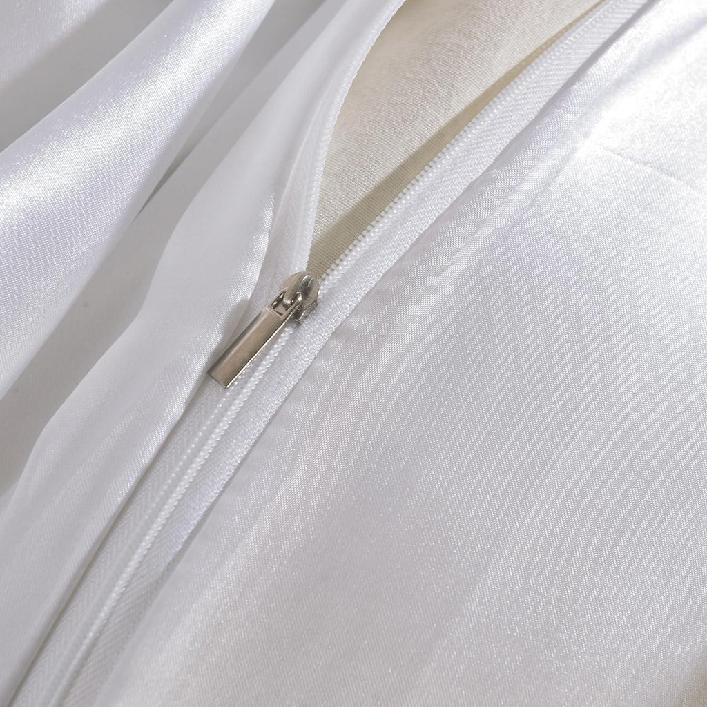 Luxury Satin Silk 6-Piece Bedding Set – Duvet Cover, Fitted Sheet & 4 Pillowcases | Soft, Smooth & Elegant Bedroom Set