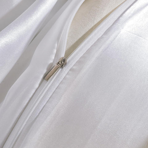 Luxury Satin Silk 6-Piece Bedding Set – Duvet Cover, Fitted Sheet & 4 Pillowcases | Soft, Smooth & Elegant Bedroom Set