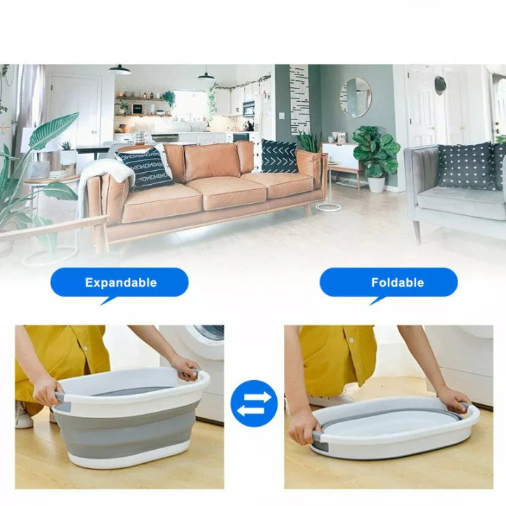 67L Collapsible Laundry Basket with Handles – Foldable Plastic Storage Bin for Laundry, Toys & Home Organization