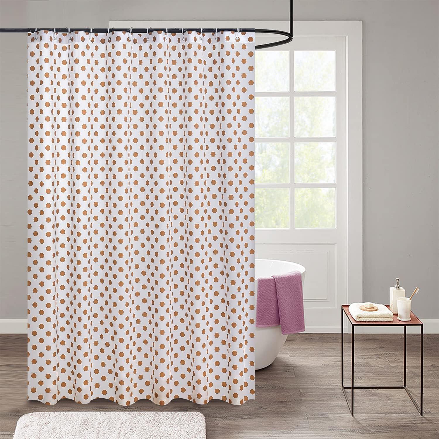 Waterproof Shower Curtain 180×180 cm – Machine Washable, Stitched Steel Eyelets, Includes 12 Hooks | Mildew-Resistant Bathroom Curtain