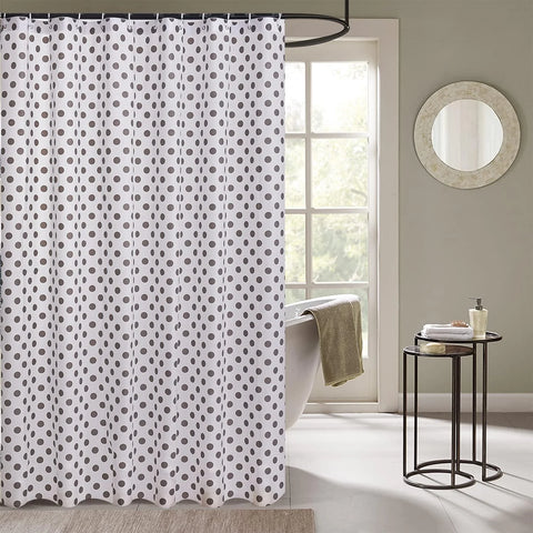 Waterproof Shower Curtain 180×180 cm – Machine Washable, Stitched Steel Eyelets, Includes 12 Hooks | Mildew-Resistant Bathroom Curtain