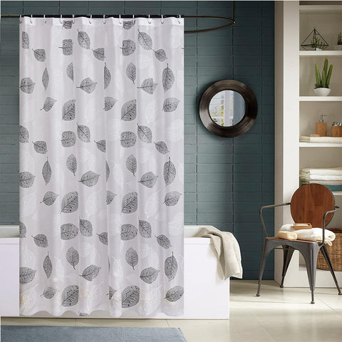 Waterproof Shower Curtain 180×180 cm – Machine Washable, Stitched Steel Eyelets, Includes 12 Hooks | Mildew-Resistant Bathroom Curtain