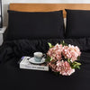 Luxury 3PC Microfibre Black Duvet Cover Set – Soft Bedding Set with Pillowcases | Lightweight, Wrinkle-Resistant & All-Season Comfort