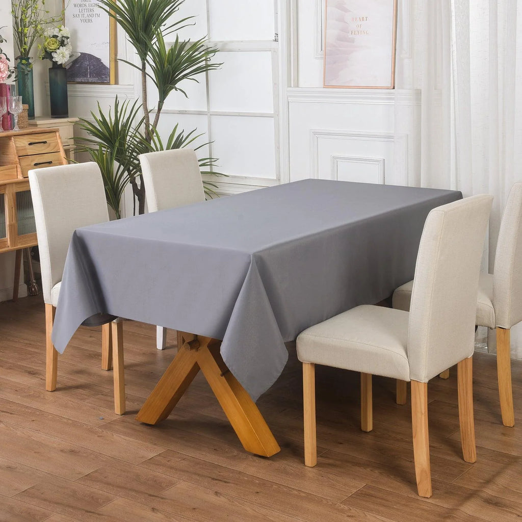 Waterproof Tablecloth 55"x79" (140x200 cm) – White Spill-Proof Table Cover for Dining, Kitchen & Outdoor Parties