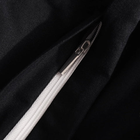 Luxury 3PC Microfibre Black Duvet Cover Set – Soft Bedding Set with Pillowcases | Lightweight, Wrinkle-Resistant & All-Season Comfort