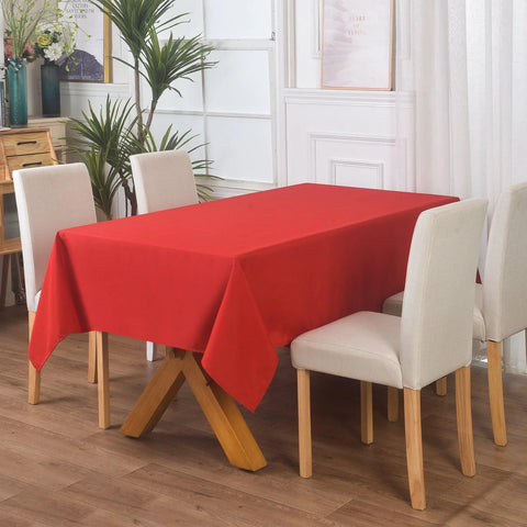 Waterproof Tablecloth 55"x79" (140x200 cm) – White Spill-Proof Table Cover for Dining, Kitchen & Outdoor Parties